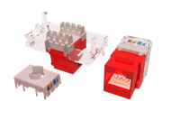 Cat6 Tool-Free RJ45 Keystone Module – 86-Type Faceplate with Dust Cover, UTP Network Information Module