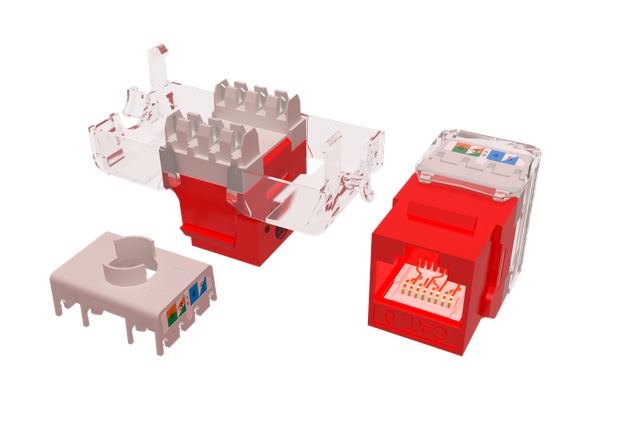 Cat6 Tool-Free RJ45 Keystone Module – 86-Type Faceplate with Dust Cover, UTP Network Information Module
