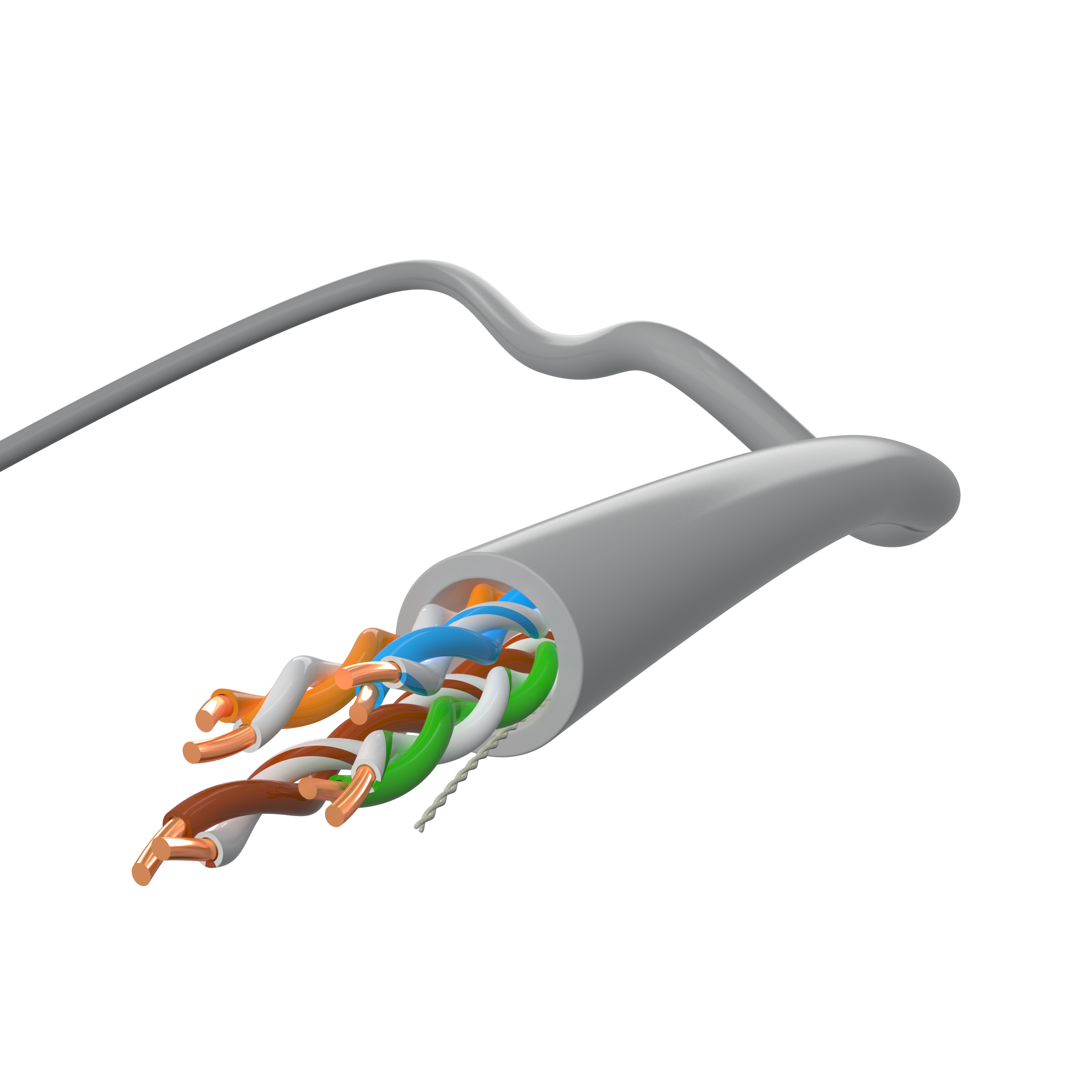 Cat5e Ethernet cable for high-speed LAN network communication up to 100MHz