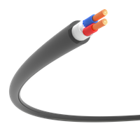 2-Core RVV Household Power Cable – Flexible Black PVC Sheath, 0.5–2.5 mm² Parallel Wire
