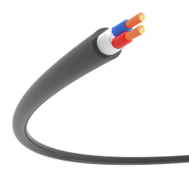 2-Core RVV Household Power Cable – Flexible Black PVC Sheath, 0.5–2.5 mm² Parallel Wire