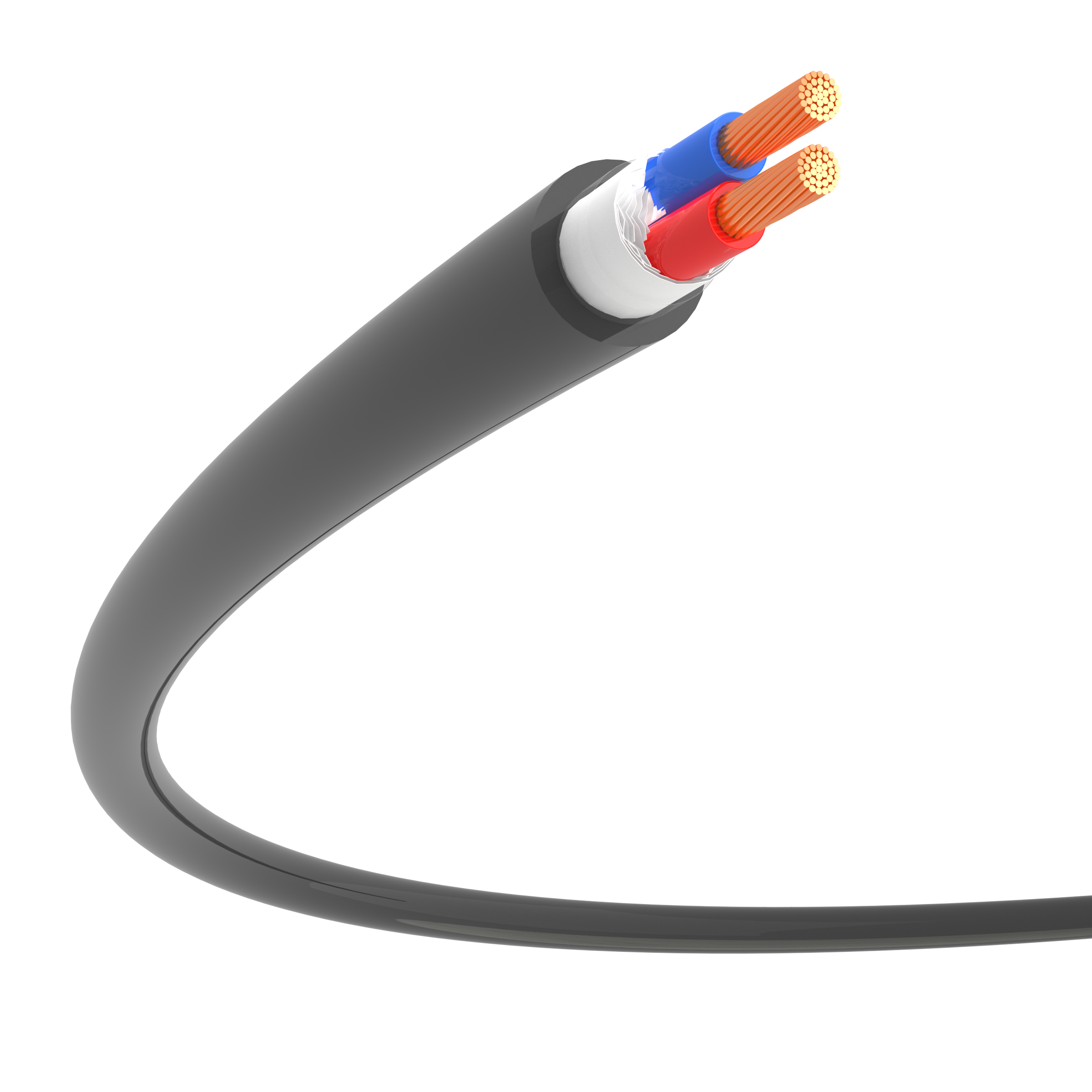 2-Core RVV Household Power Cable – Flexible Black PVC Sheath, 0.5–2.5 mm² Parallel Wire