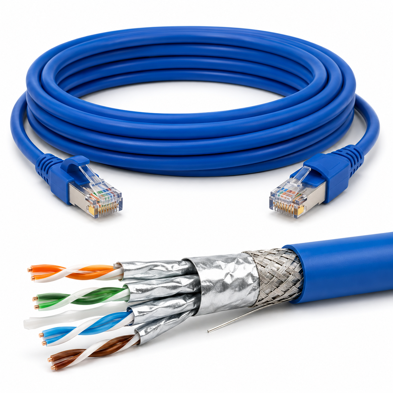 Cat6 S/FTP Ethernet Cable 250MHz | Shielded Foiled Twisted Pair Cable Manufacturer