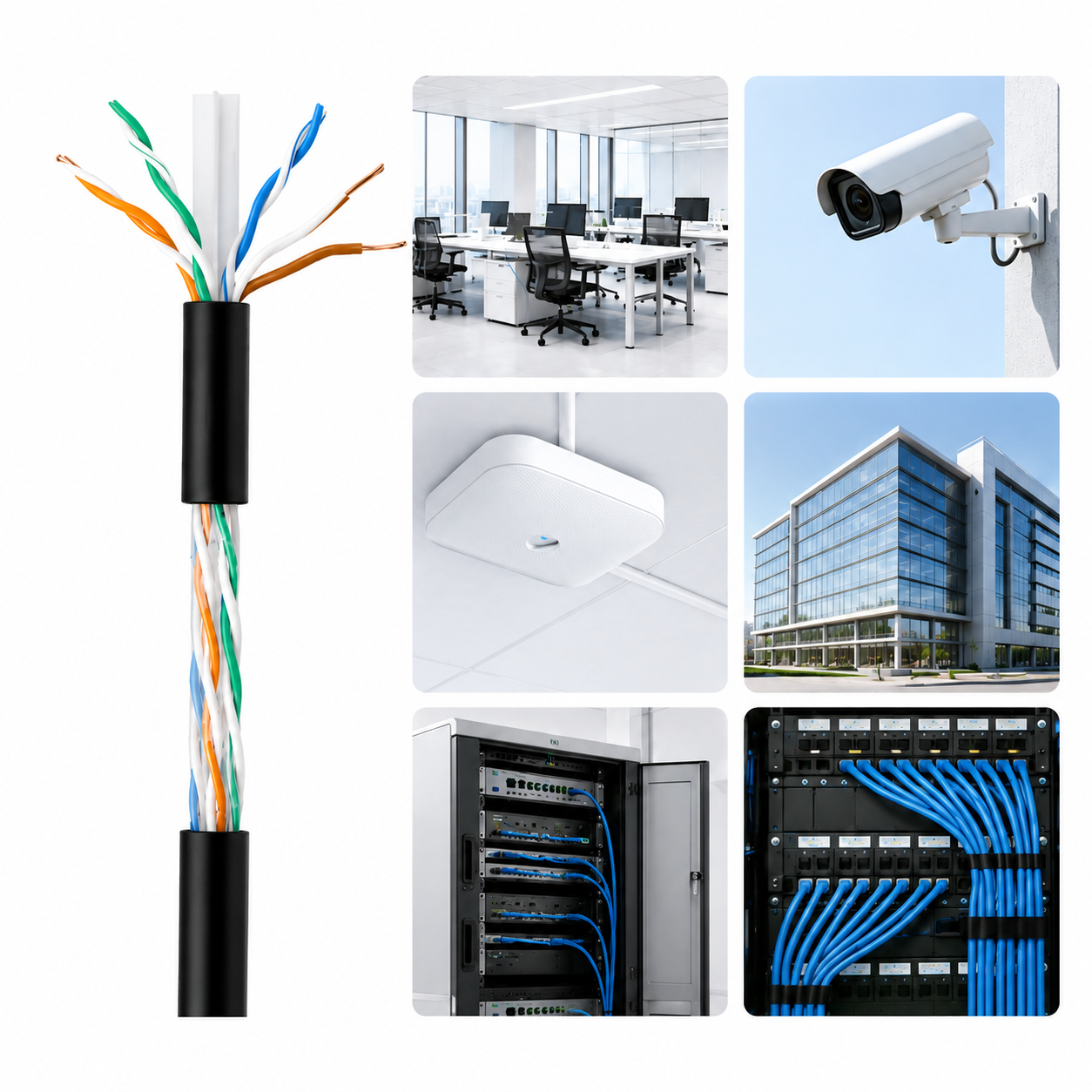 Solid Core Cat6 Ethernet Cable 23AWG | Pure Copper Network Cable for Permanent Installation