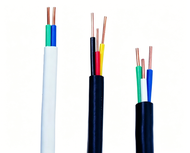 BVV copper flat cable PVC insulated and sheathed 300/500V flat electrical wire manufacturer China