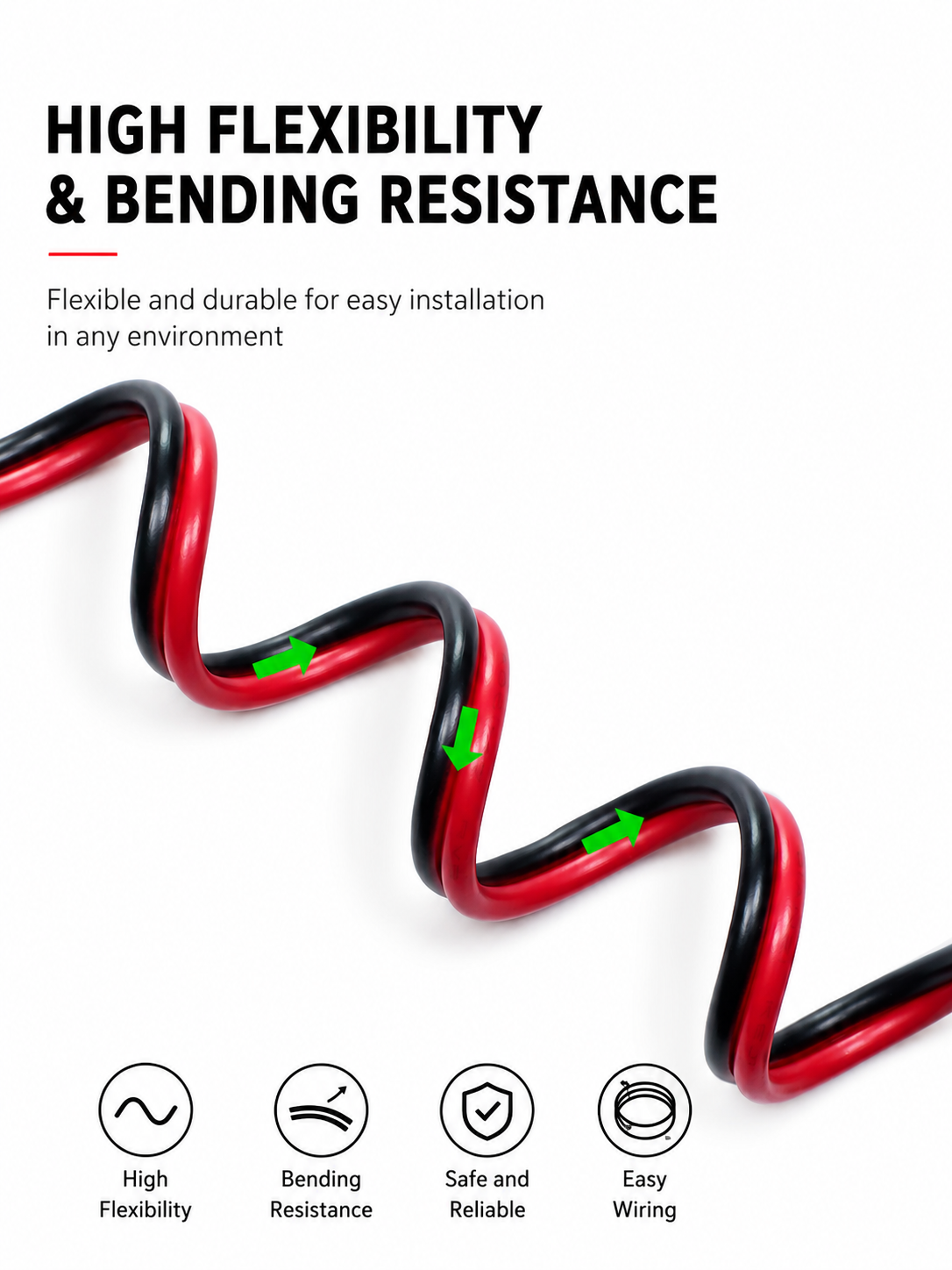 RVB Red Black Parallel Wire CCC CE RoHS Certified Pure Copper PVC Flexible Cable Manufacturer