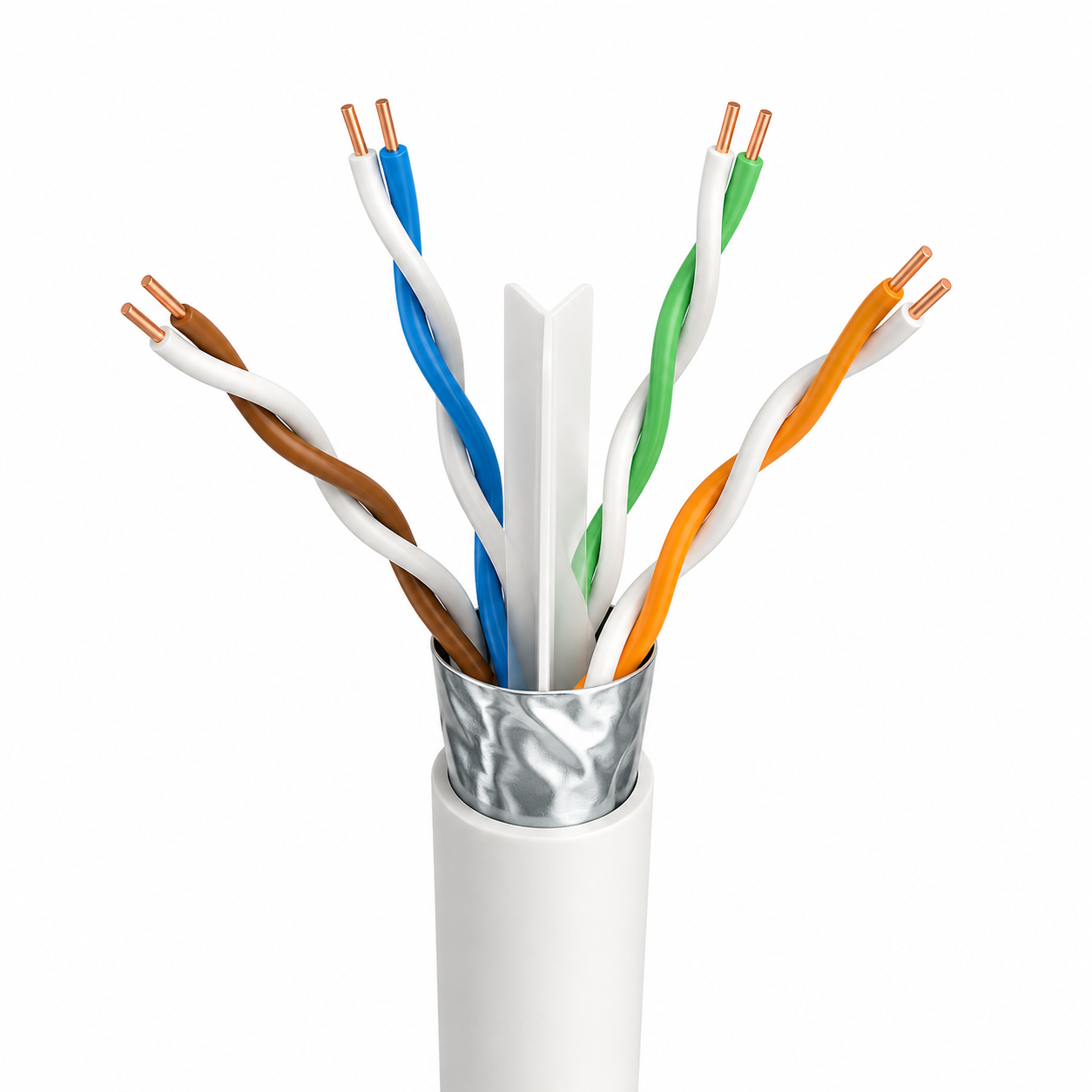 Network Cable Ftp Cat6 FTP Ethernet Cable 250MHz | Foiled Twisted Pair Network Cable ...