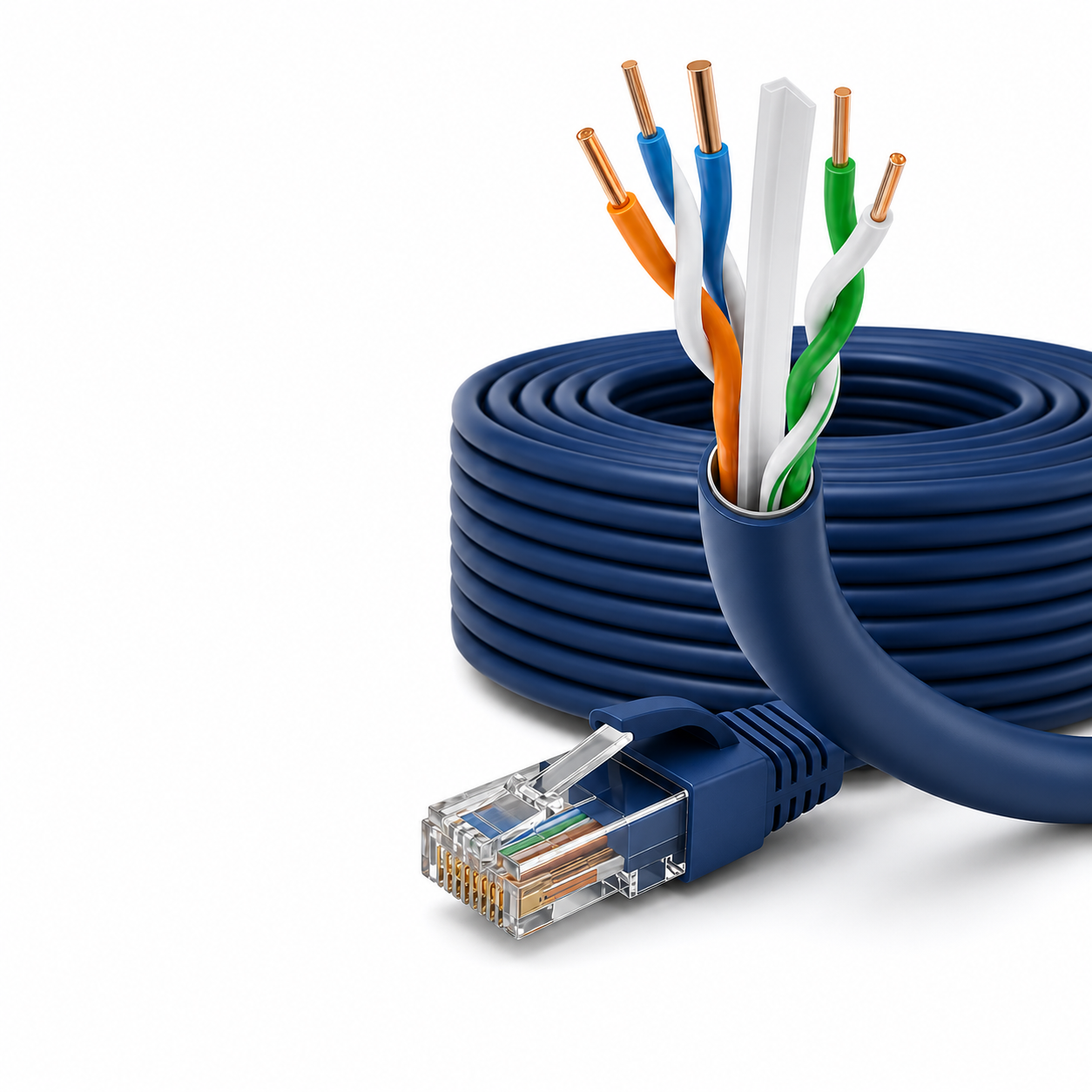 Solid Core Cat6 Ethernet Cable 23AWG | Pure Copper Network Cable for Permanent Installation